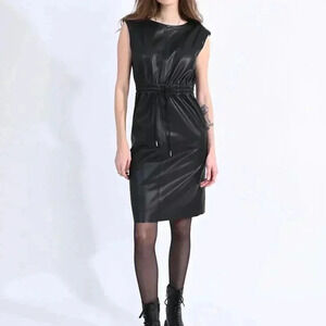Molly Bracken open back leather dress Size M
